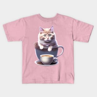 Cup of Kitty Kids T-Shirt